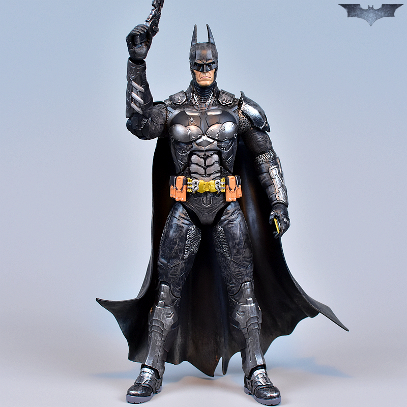 DC动画正义联盟巨大号战损阿卡姆骑士蝙蝠侠可动手办模型人偶摆件