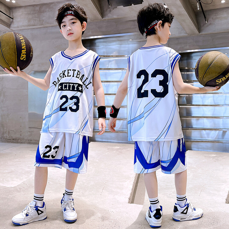 男童篮球服套装无袖速干球衣一二三四五年级初中高中学生可以定制