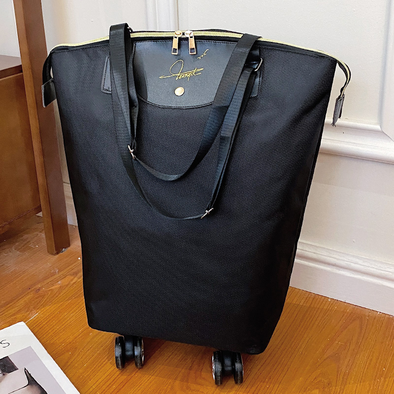 旅行包手提袋买菜带轮子的行李袋短途女行李包大容量万向轮购物袋