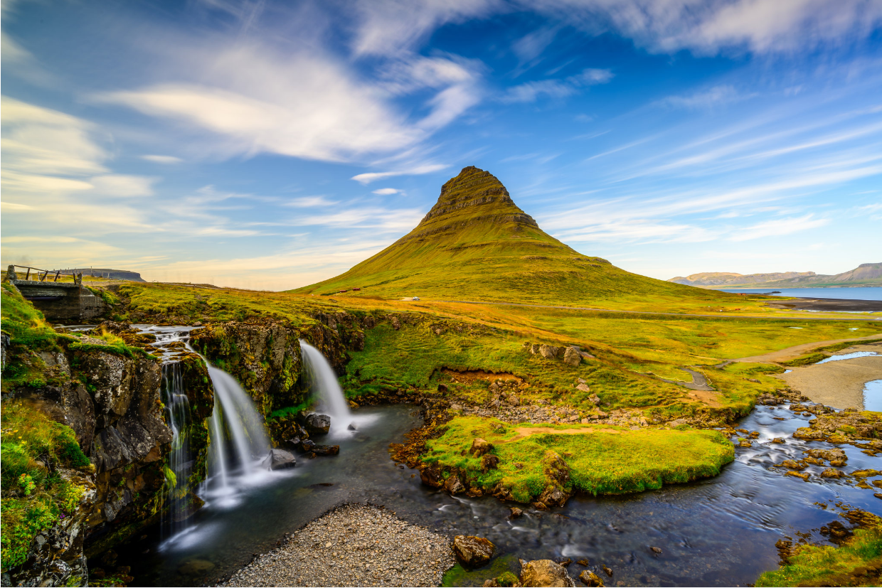 冰岛旅游斯奈山半岛 石桥西部草帽山黑教堂 黑沙滩1日 北欧旅游