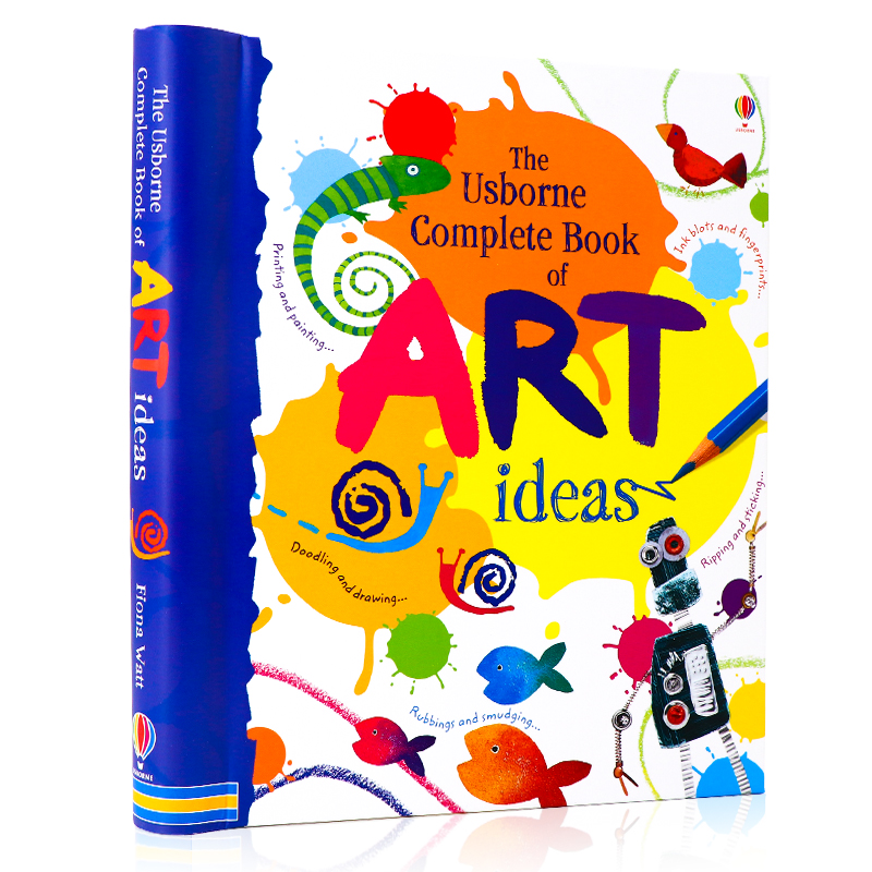 Usborne出品 绘画小点子 完整版 Complete Book of Art Ideas 英文原版 创意绘画启蒙读物 螺旋装帧 儿童艺术启蒙精装图画书