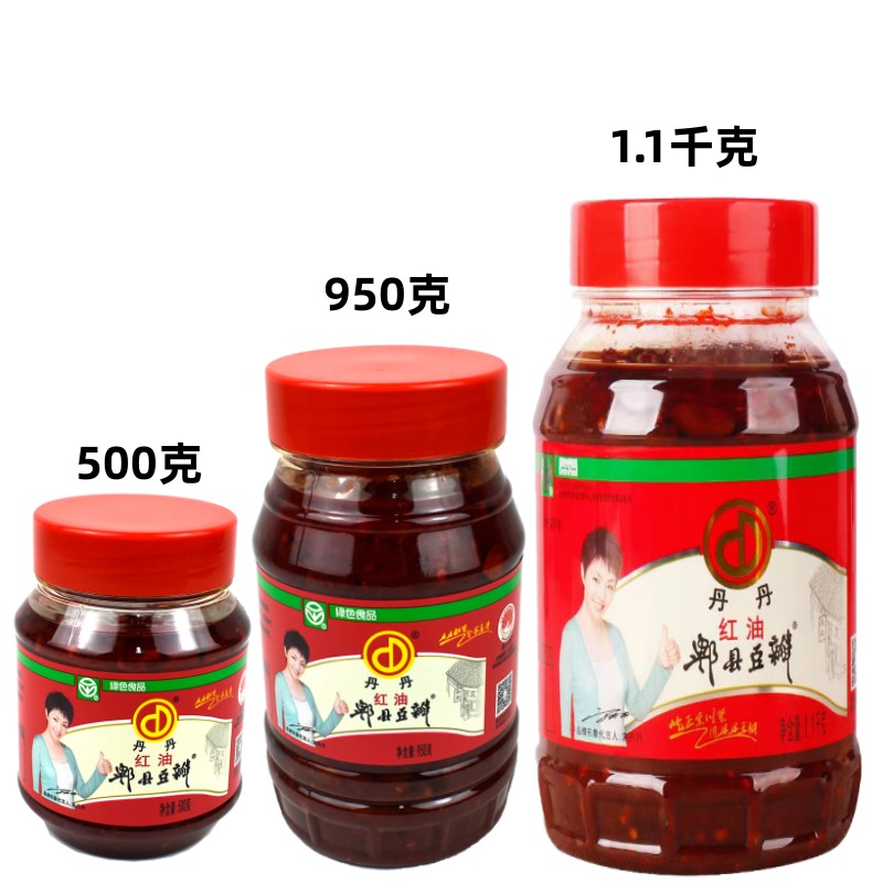四川郫县丹丹红油豆瓣酱 家用小瓶装炒川菜用 蚕豆辣椒红油豆瓣酱
