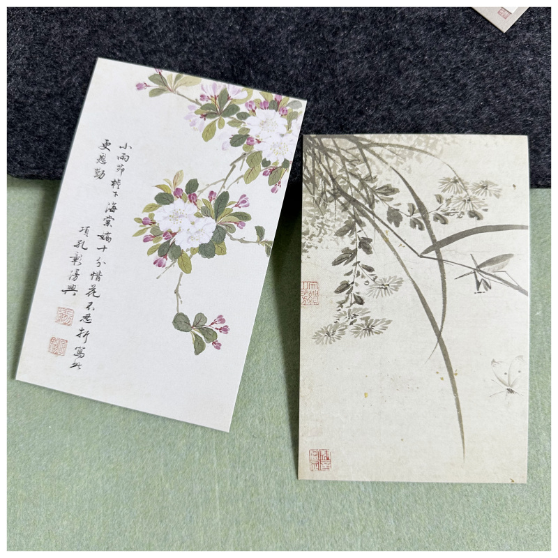 纸质文创明信片书法画作古风创意复古中国风名家书画作品装饰卡片