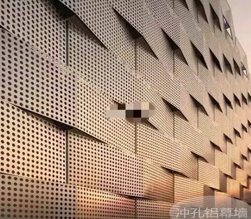 新冲孔铝单板定制穿孔铝板外墙干挂背景板雕花镂空门头孔尺寸定制
