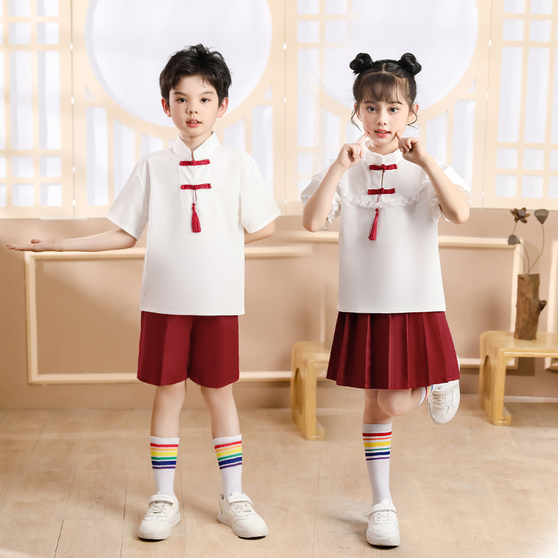 六一儿童合唱服幼儿诗歌朗诵中国风汉服演出服中小学生运动会班服