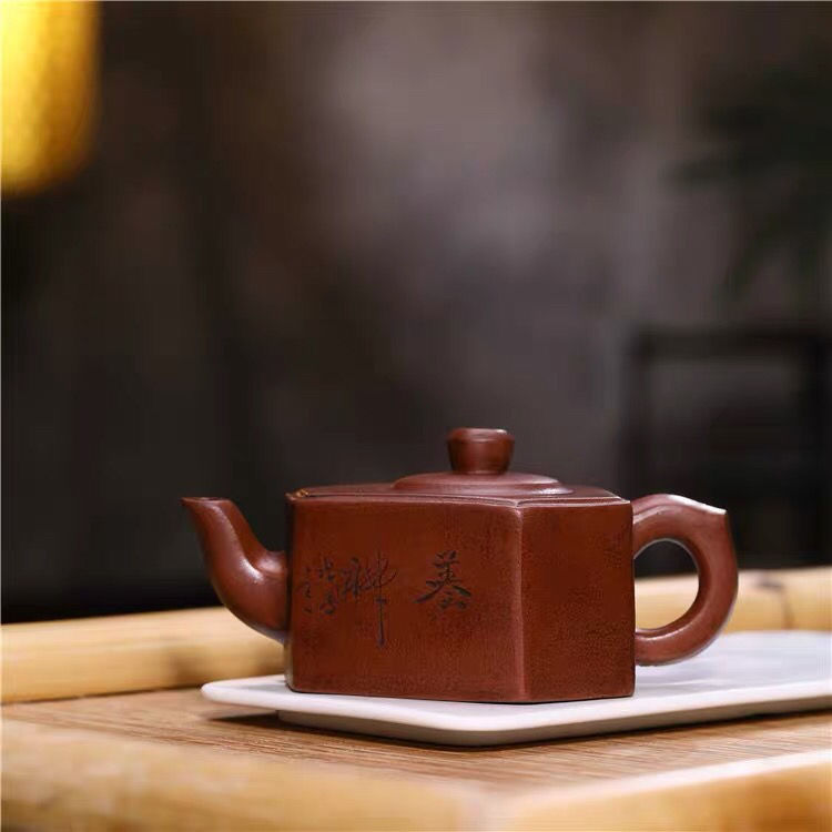 宜兴紫砂壶顾景舟六方壶纯全手工泡茶壶茶具家用大小容量西施壶