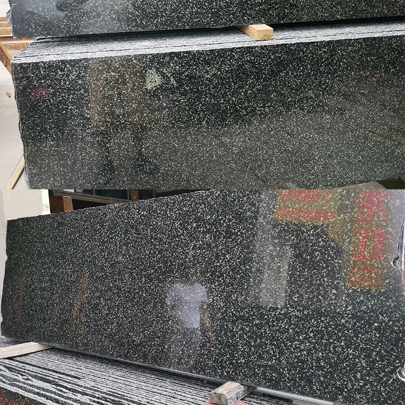 天然大理石花岗岩橱柜洗手台灶台面板印度绿楼梯踏步光面定制加工