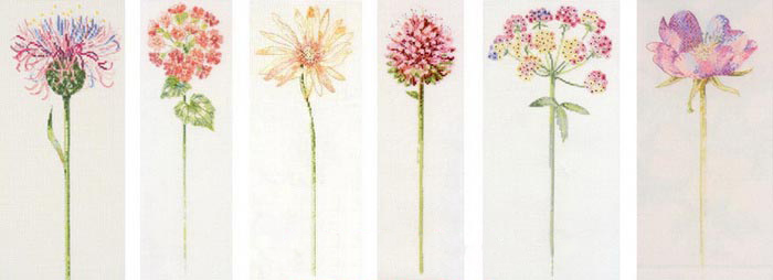 小房子十字绣 法国DMC线-单支花-全套6幅 照片墙挂画礼物简约现代
