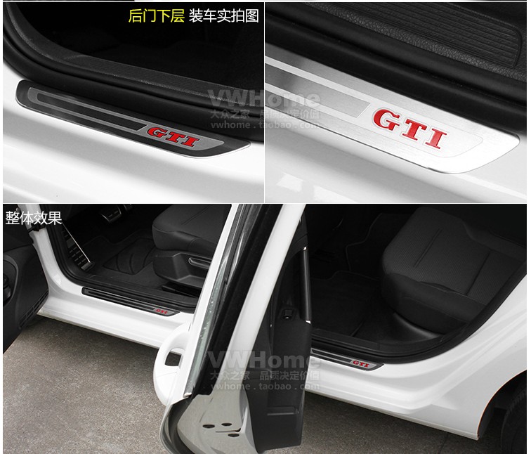 新款大众高尔夫6 GOLF GTI R门槛条 迎宾踏板门不锈钢门槛条踏板