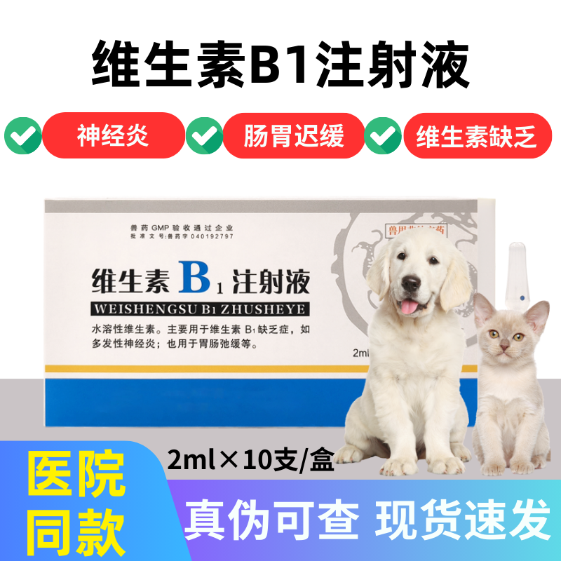 兽药兽用维生素B1注射液VB针剂猫狗神经炎消化不良胃肠迟缓通用