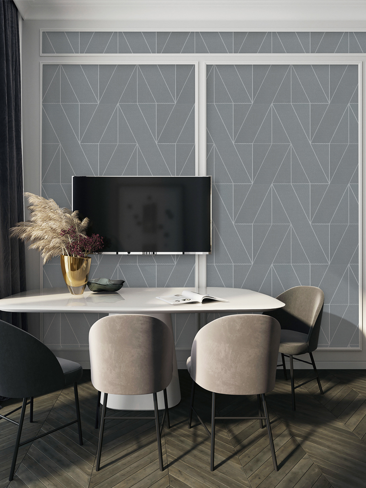 现代北欧风几何图形墙布素色简约时尚纯色客厅卧室极简背景墙壁布