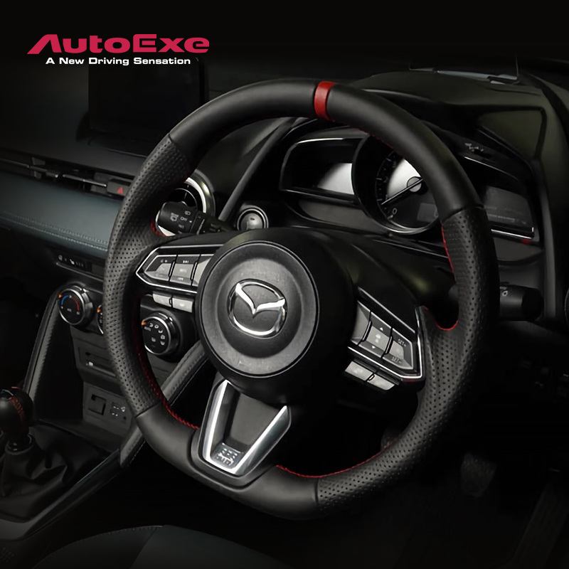 Autoexe适用于马自达CX-3 CX-5 RX-8 昂克赛拉运动皮革方向盘改装