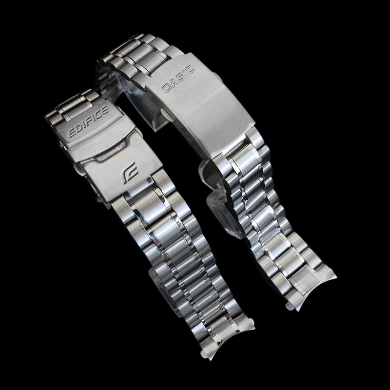 适配卡西欧EFR-100 501 502 504手表带 钢带配件