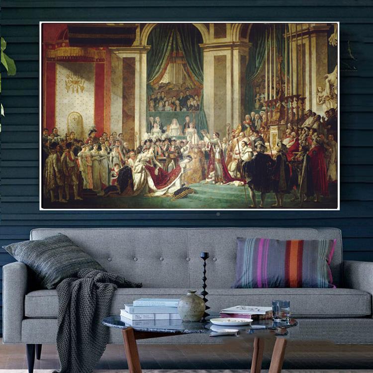 网红拿破仑马画像冕挂画骑易大卫名画加文艺复兴式美式人物装欧饰