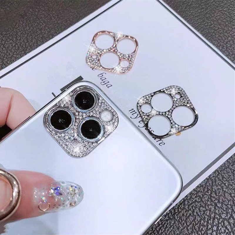 适用iPhone11ProMAX手机全屏镜头膜苹果11钻石金属后摄像头保护贴