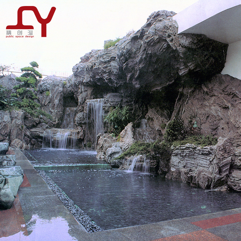 北京专业设计制作GRC水泥假山浮雕塑石会所洗浴儿童水上乐园景观