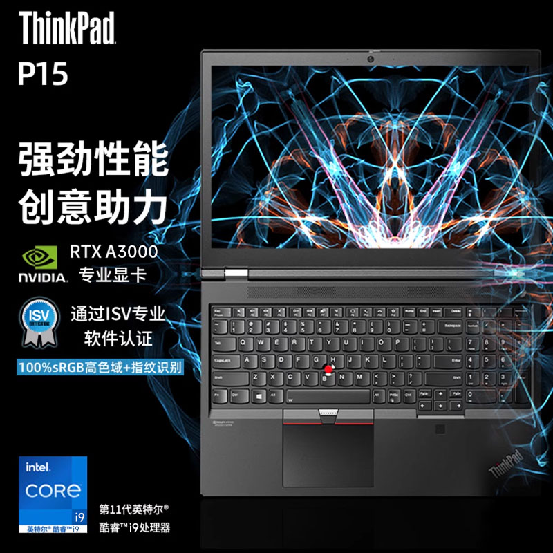 【咨询有礼】联想ThinkPad P15 Gen2 RTXA3000独显6G 15.6英寸3D绘图设计移动图形工作站笔记本电脑Win11新款