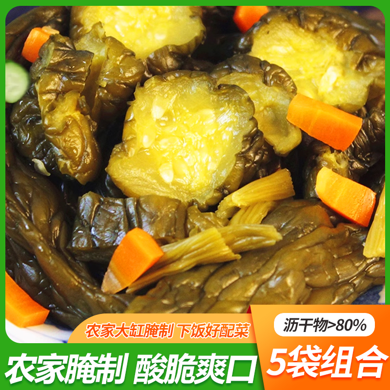 巴盟酸黄瓜190g*5袋河套传统腌制泡菜农家自制开胃熟食下饭菜酱菜