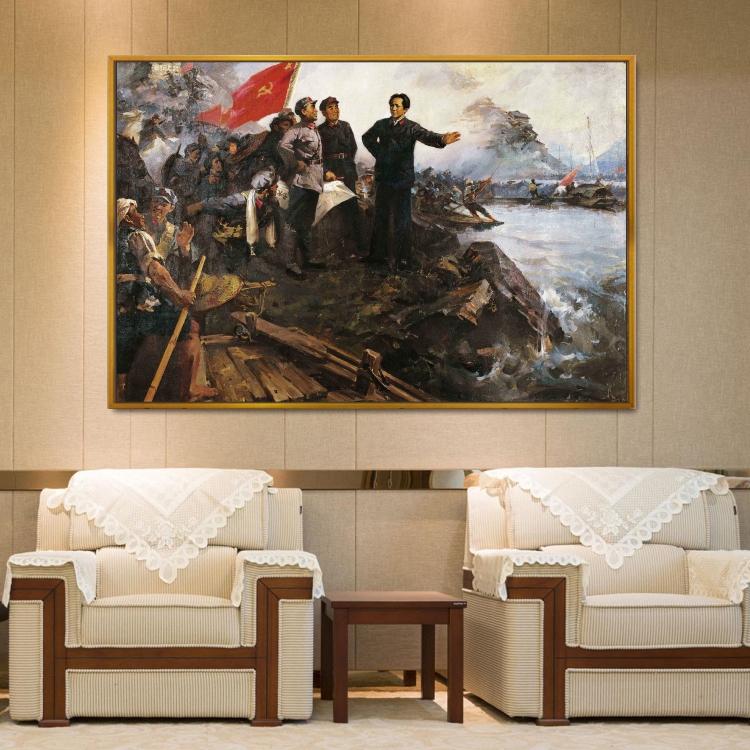 四渡赤水红军长征革命抗日战争油画办公室装饰画展厅会议室壁画