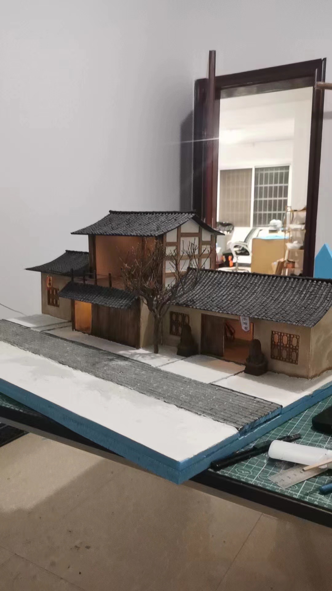 童年怀旧老房子模型定制农村老家院子场景还原微缩摆件模型定做q.