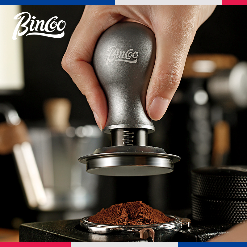 Bincoo咖啡压粉锤不锈钢恒定力填压锤意式弹力平衡压粉器51/58mm