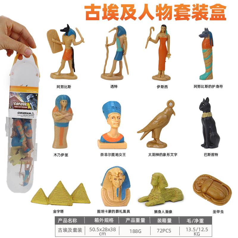 仿真古埃及套盒装模型法老金字塔玩具木乃伊塑胶科普教育儿童礼物