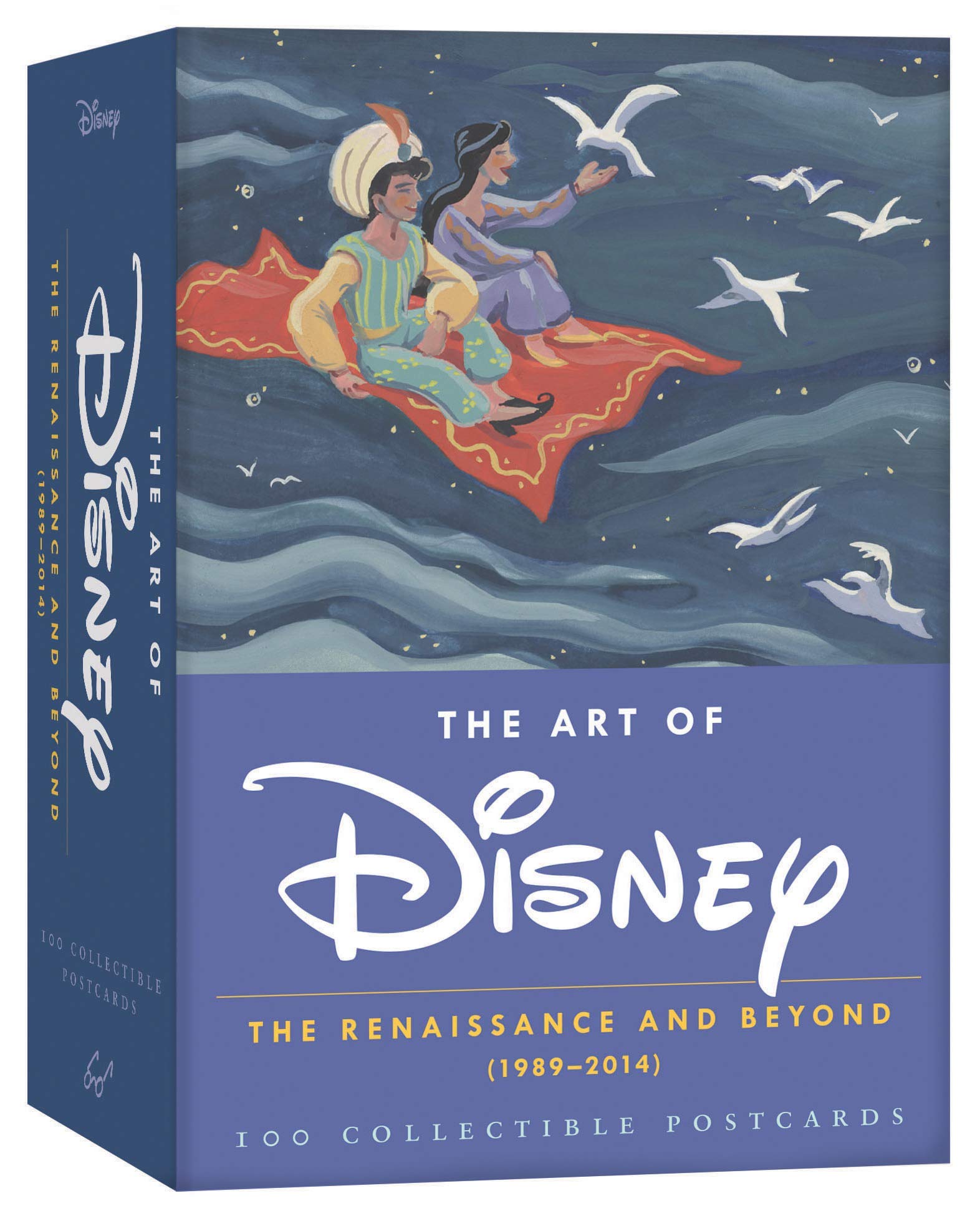 现货 迪士尼25年经典动画明信片100张礼盒 原版进口 The Art of Disney:The Renaissance and Beyond 1989-2014 动漫周边收藏