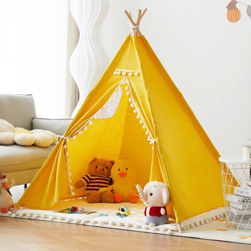 儿童帐篷印第安室内游戏屋公主玩具屋小房子宝宝拍照户外野餐道具