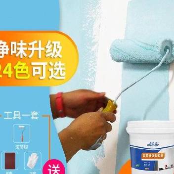 家用漆墙面漆修复蓝灰色补墙膏搭配粉色墙体刷白补墙漆修补漆乳胶
