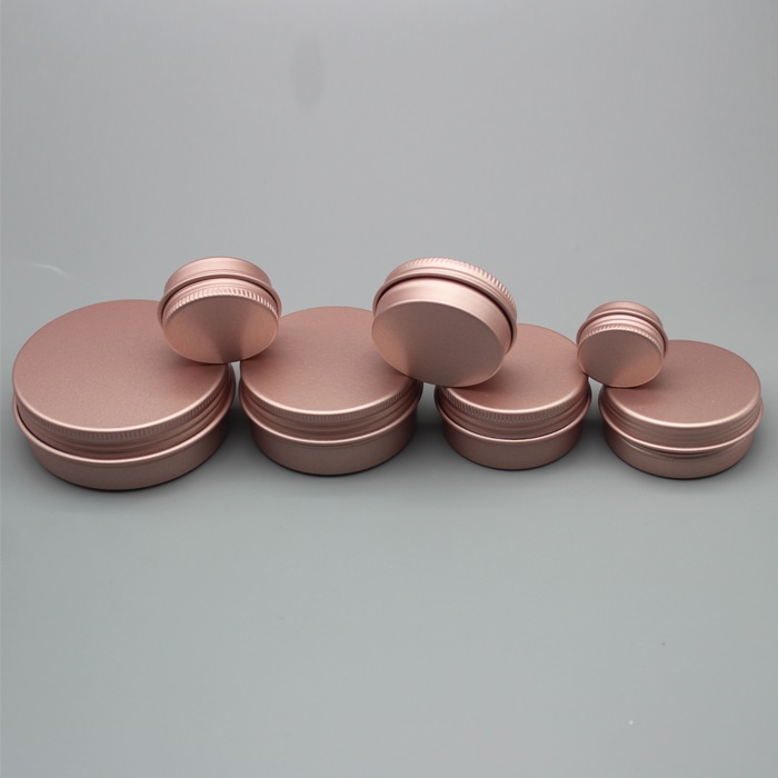 玫瑰金色5到80克紫草香料化妆品分装盒子茶叶环保不生锈金属铝罐