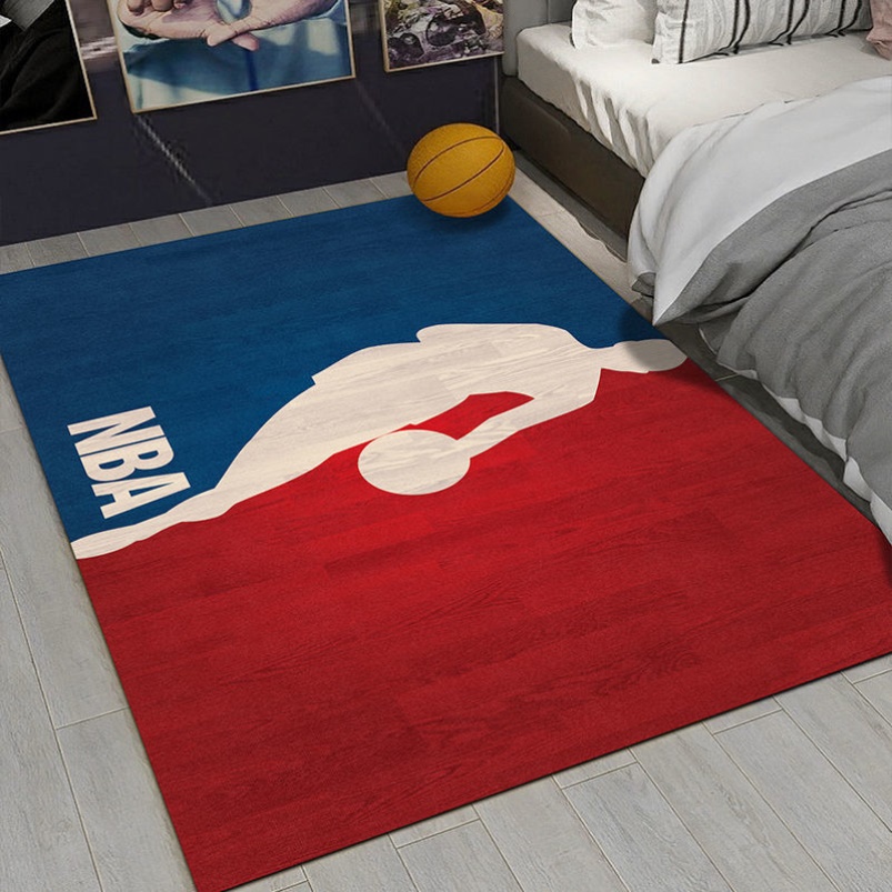 NBA系列篮球地毯卧室床边毯科比男生宿舍房间潮流地垫客厅茶几毯