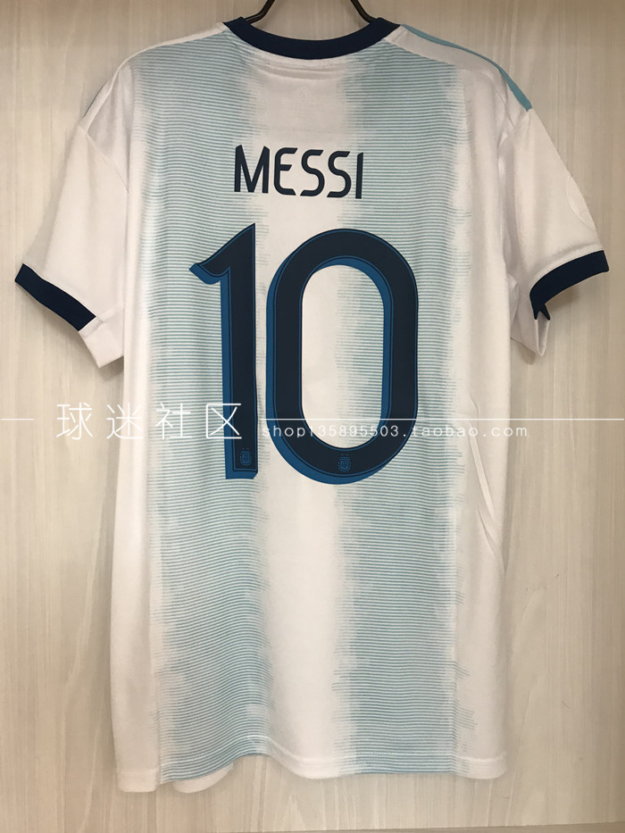 2019美洲杯阿根廷球衣10号梅西国家队9阿圭罗足球服成人套装儿童