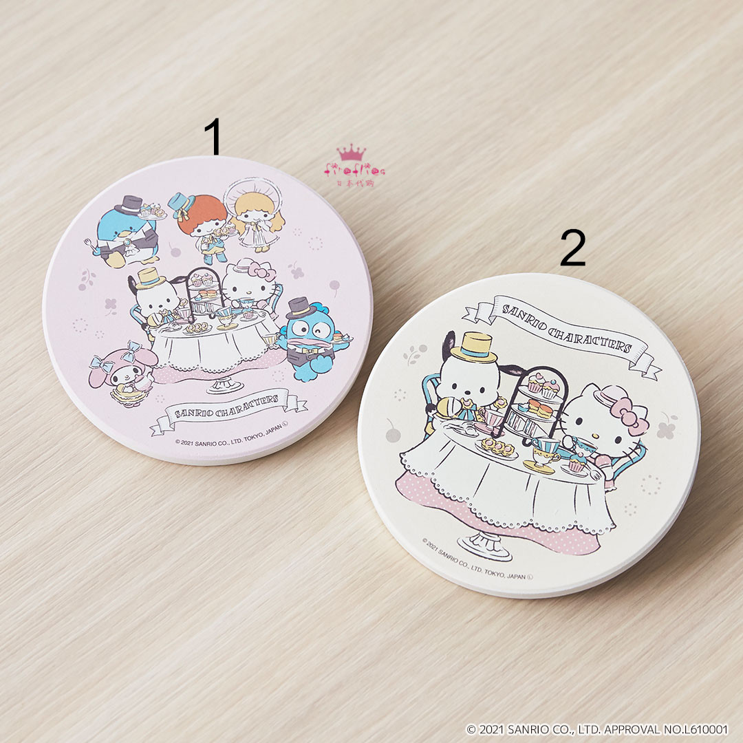 日本代购 Hello Kitty凯蒂猫与朋友们的茶话会 可爱杯垫隔热垫