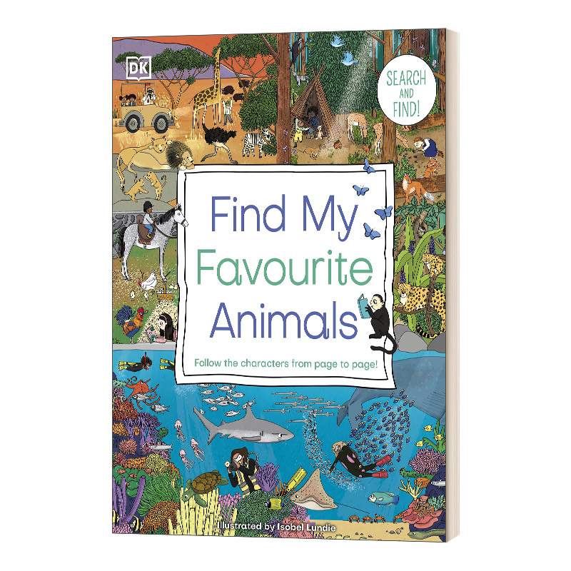 英文原版 Find My Favourite Animals 找我最喜欢的动物 纸板书 绘本 英文版 进口英语原版书籍儿童全英语书