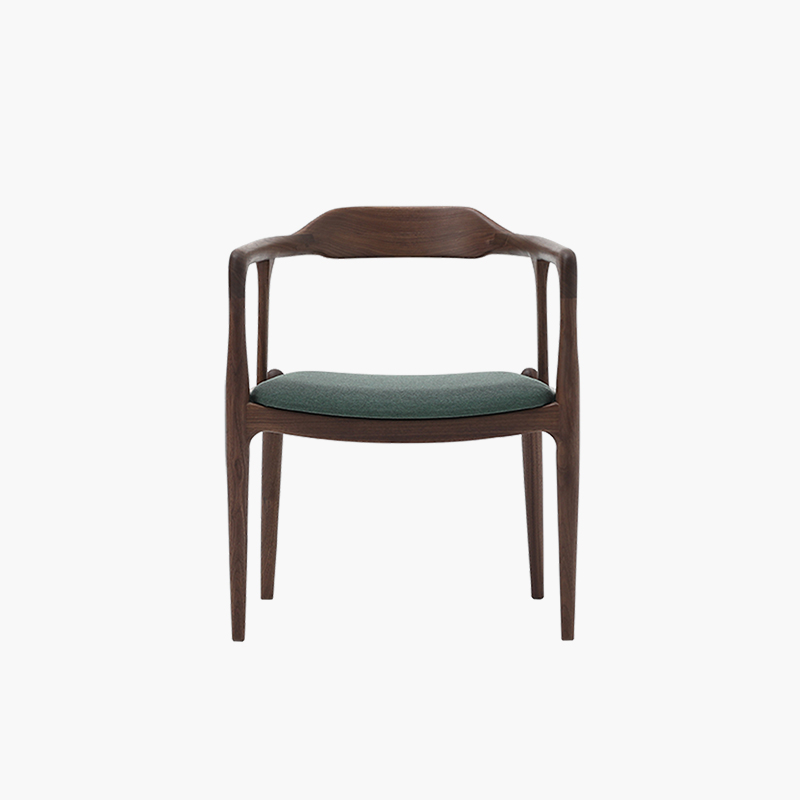 梵几|青山椅 现代简约餐椅家用茶室圈椅扶手靠背实木主人椅子