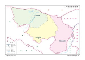 阿拉善盟3行政区划水系交通地形卫星流域小区村界打印地图定制公