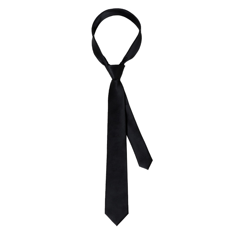 jk领带基础款配衬衫百搭纯黑色领带女暗纹手打款领带男士装饰休闲