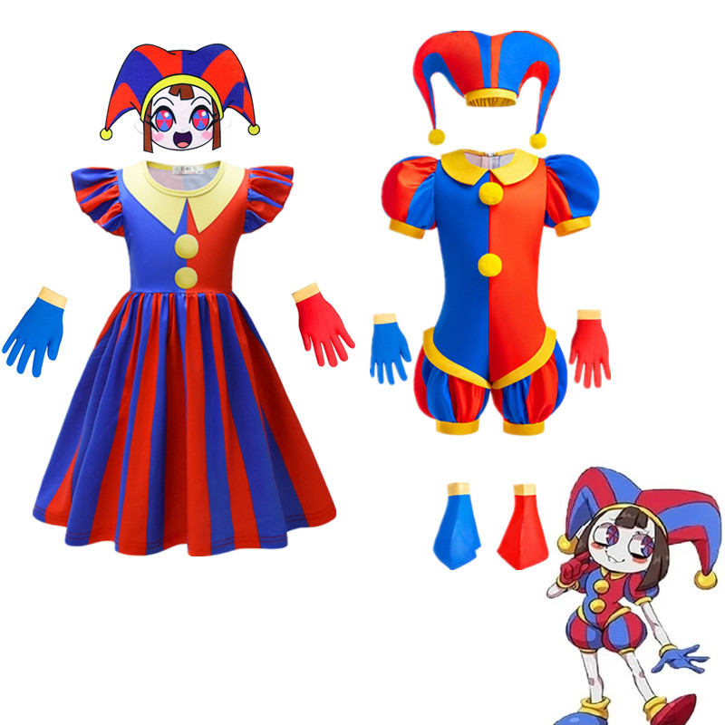 神奇数字马戏团cos服装小丑pomni角色扮演帕姆尼cosplay连衣裙子
