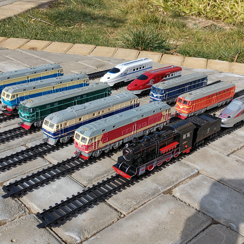 动车组高铁和谐号男孩儿童玩具仿真电动轨道蒸汽东风小火车头模型