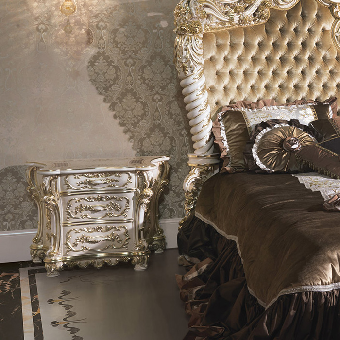 直销欧式全实木双人床法式古典奢华雕花婚床1米8加宽大床高端别墅