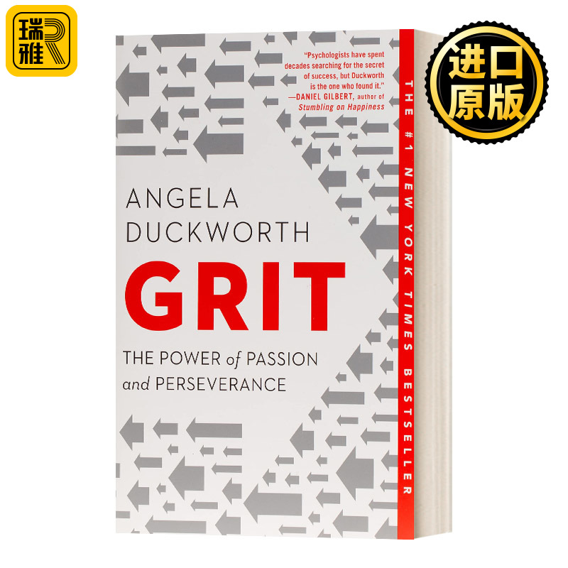 Grit 勇气 热情与坚毅的力量 英文原版 坚毅 释放激情与坚持的力量 The Power of Passion and Perseverance 进口英语原版书籍