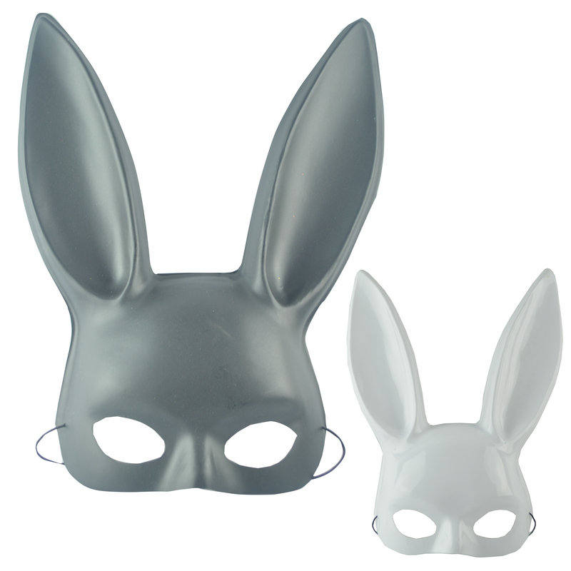 长耳朵兔子面具 万圣节化妆舞会面具 抖音表演聚会面具兔女郎面具