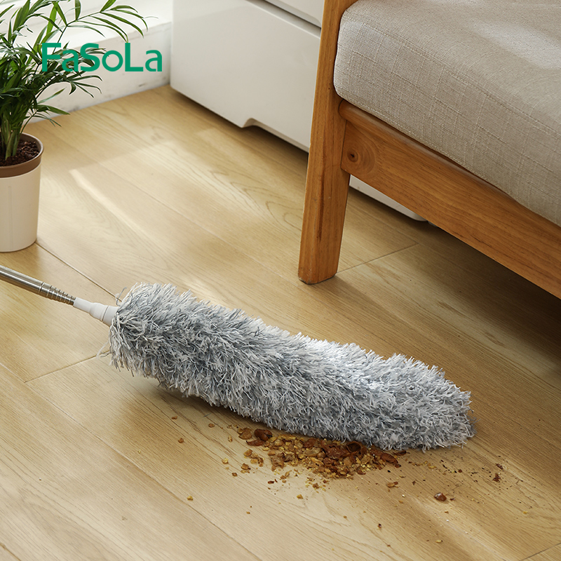 FaSoLa鸡毛掸子家用可伸缩扫灰尘清洁毯子大扫除天花板床底除尘掸
