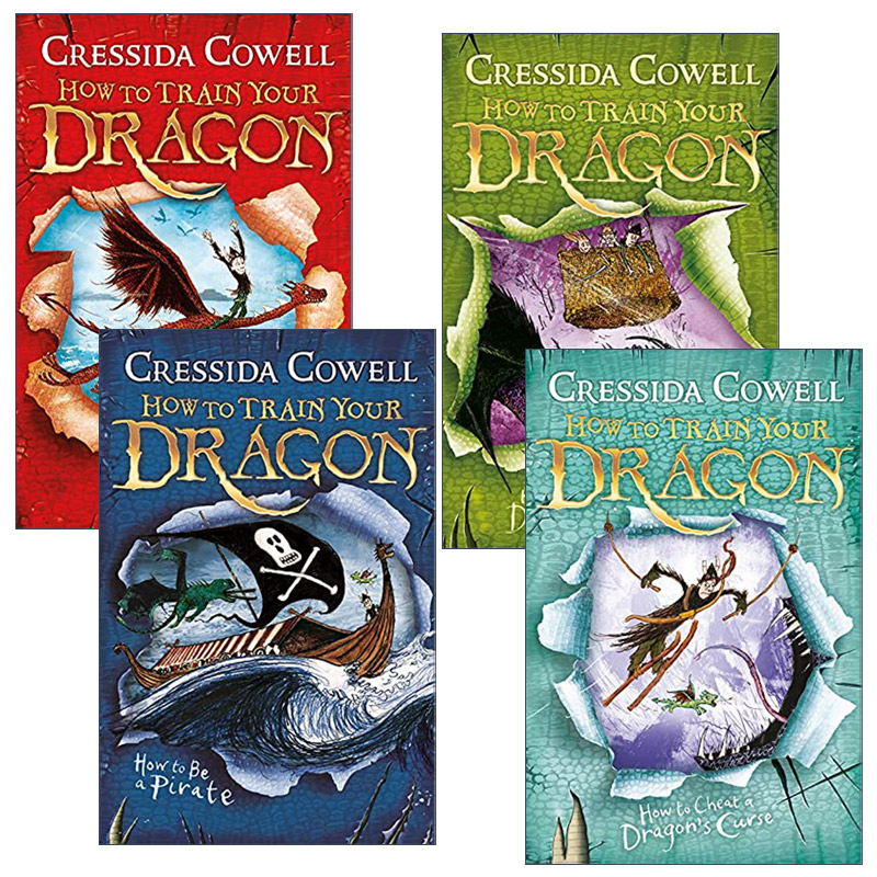 英文原版 How to Train Your Dragon 驯龙高手1-4册 如何成为一名海盗 如何摆脱龙的诅咒 如果讲龙语 英文版 进口英语原版书籍