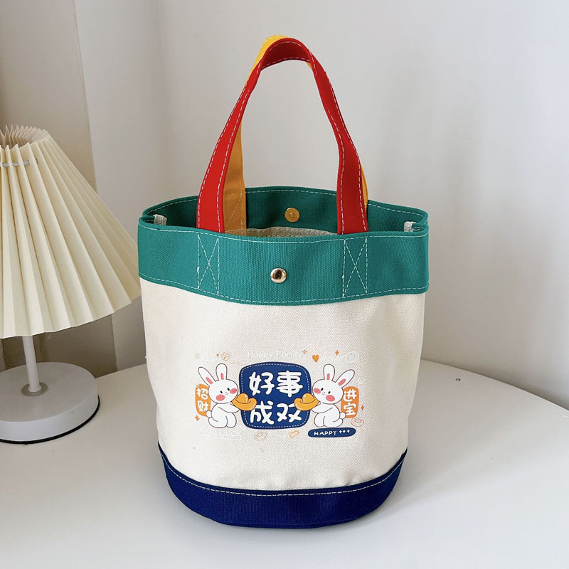 凯旋者手提袋饭盒帆布袋加厚手拎女包小包水桶手提包定制印刷LOGO