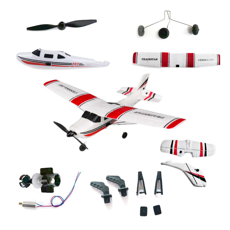 遥控飞机配件 塞斯纳航模滑翔机 固定翼 螺旋桨 机身 拉杆 机翼