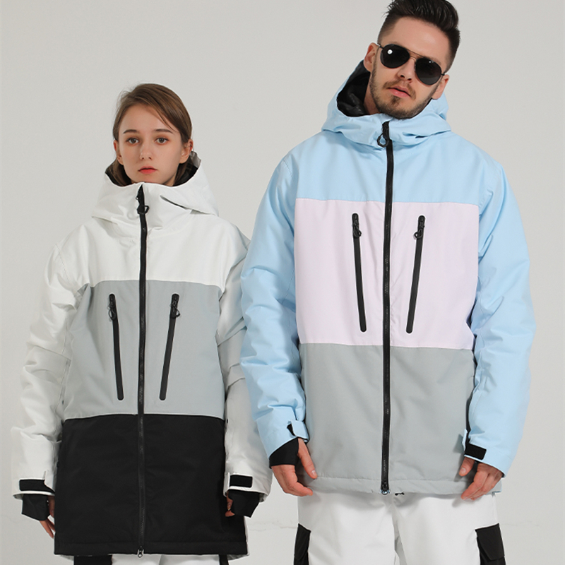 GsouSnow滑雪服上衣男女拼色防风防水冬季保暖透气单板双板雪服