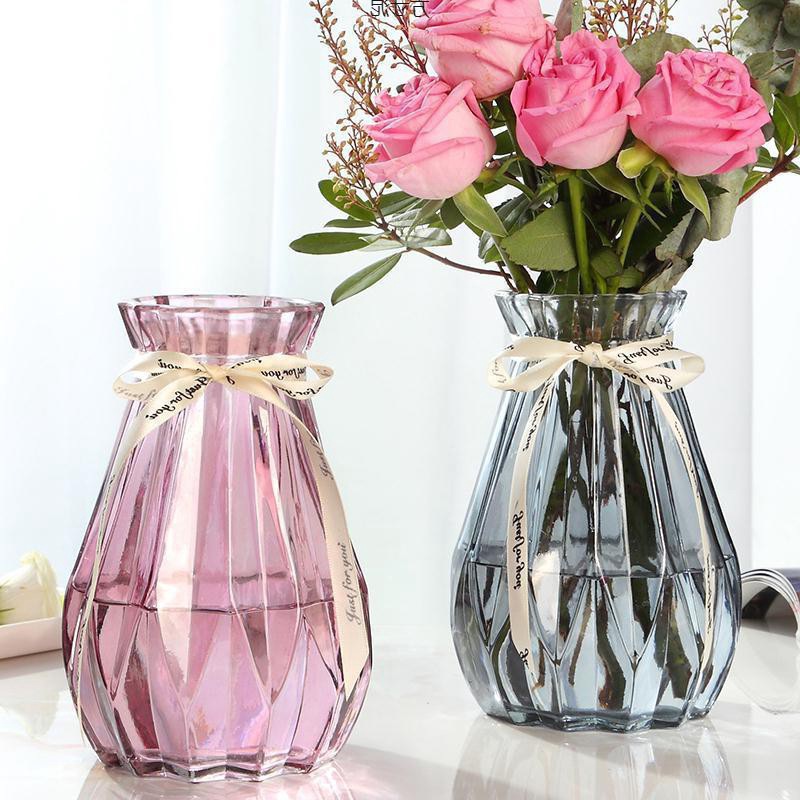 花瓶玻璃透明水养客厅摆件鲜花插花瓶简约富贵竹干花工厂一件