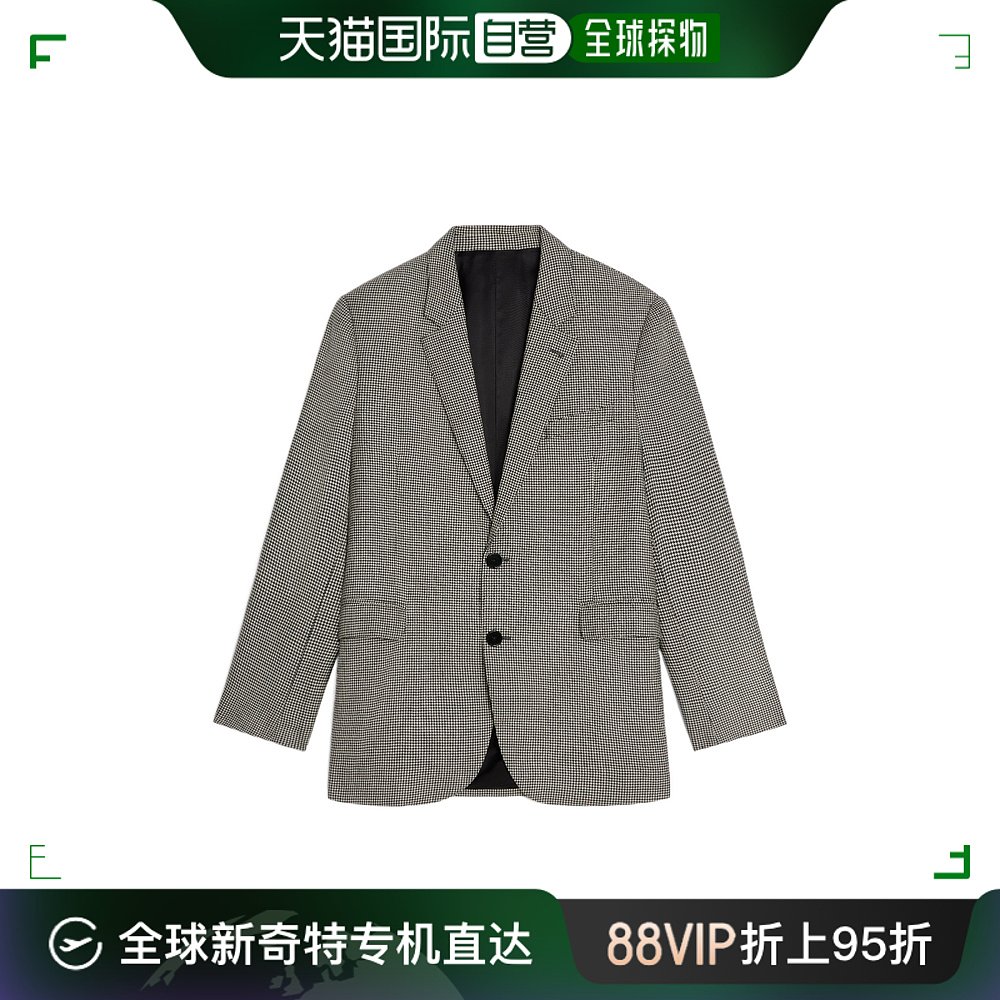 香港直邮Celine 思琳 男士 千鸟格羊毛羊绒西装外套 2V74G661T