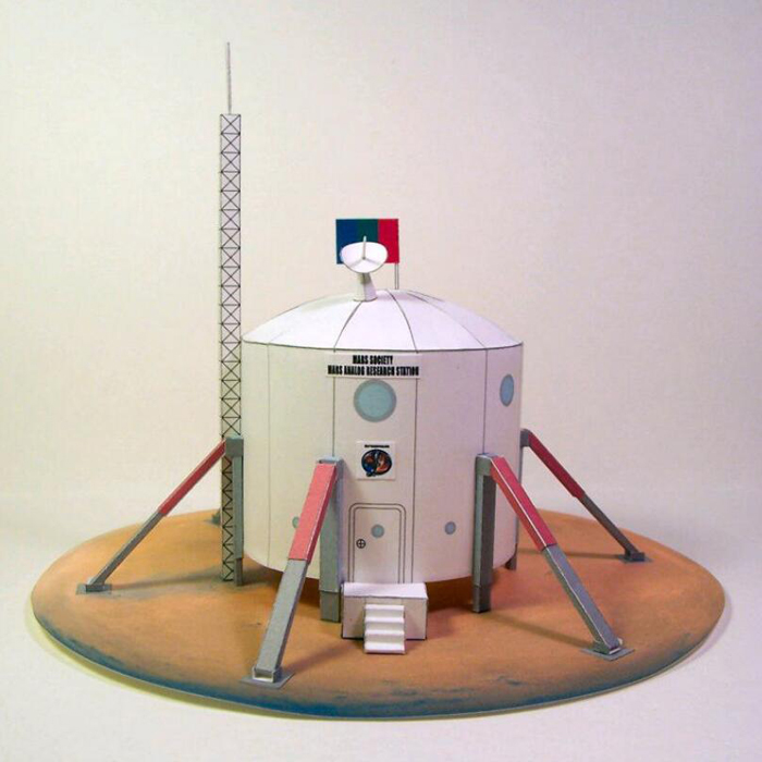 儿童手工折纸DIY拼装立体3D纸质模型星际宇宙外太空火星勘察基地